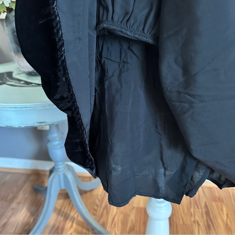 Maeve by Anthropologie Velvet Black Mini Dress Size M - Picture 6 of 14